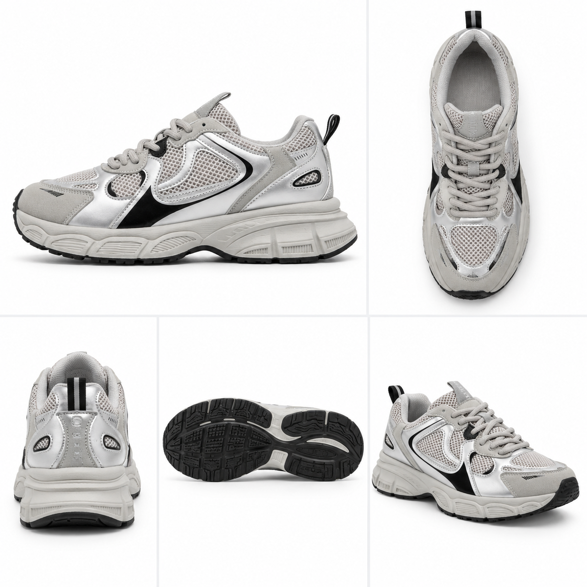UrbanStride Chunky Grey & Black Sneakers