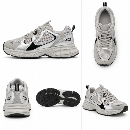 UrbanStride Chunky Grey & Black Sneakers