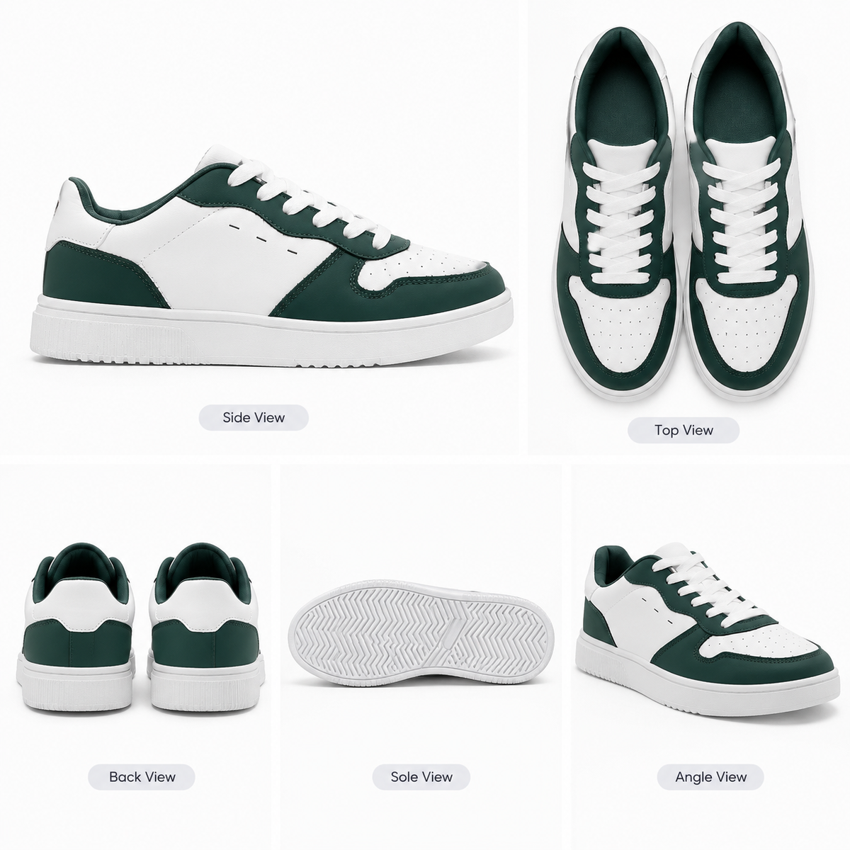 UrbanStride White & Green Retro Sneakers