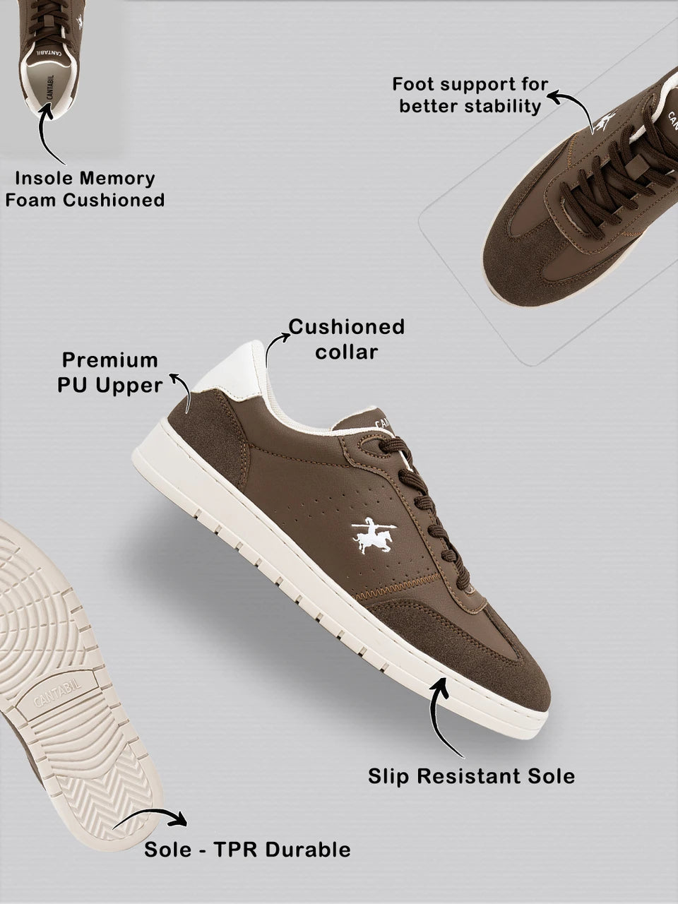 UrbanStride White & Grey Court Sneakers